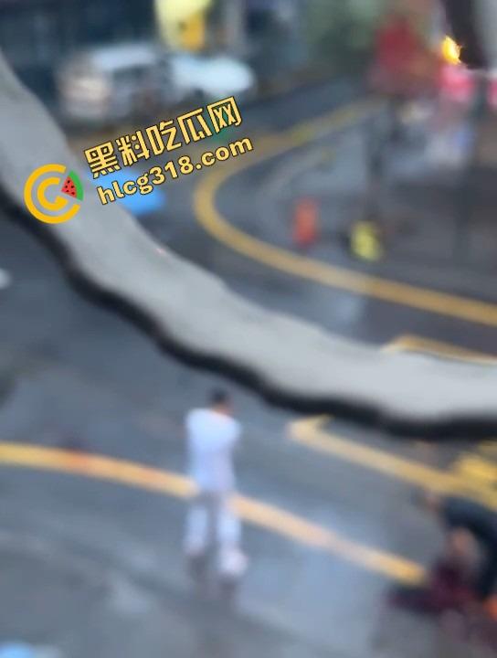 两人当街持刀互砍,地上都是血了还有热心大哥冲上去劝架,这不是劝架这是想加菜,刀都举起来了你上去干啥?-8