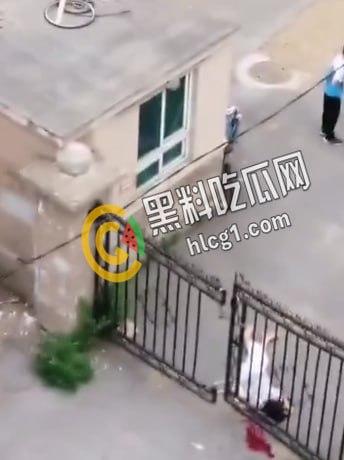 沈阳铁西区兴华南街疑似屠夫职业的光头发生无差别砍人事件,一老一女一年轻男子被杀 现场视频流出-3