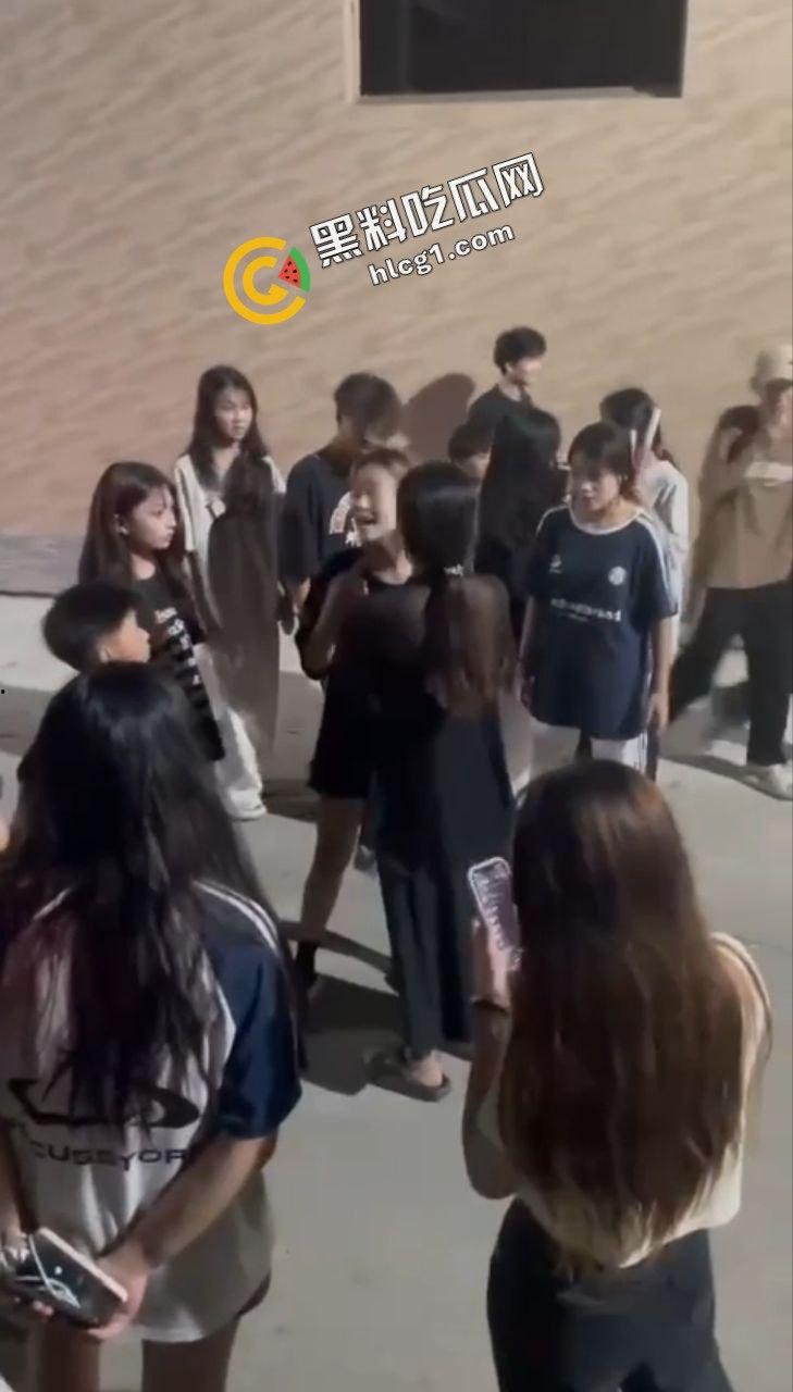 广西一社会村 一群精神小妹霸凌一女孩 拉倒在地上挥拳猛捶-1