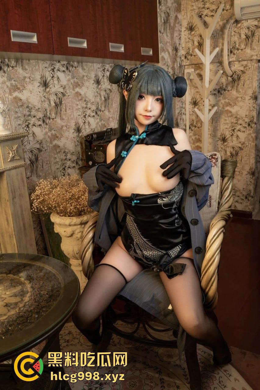 回忆缝纫机极品清纯萝莉【喵小吉】COS碧蓝档案妃咲!黑丝高跟掰穴,粉嫩小穴水润得想舔屏!-5